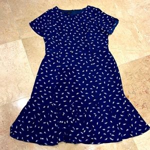 Talbots Blue and White Patterned Dress